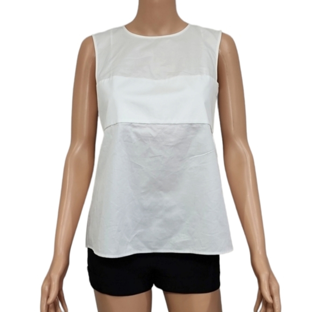 Alexander Wang Women's white sleeveless open back blouse, size 8